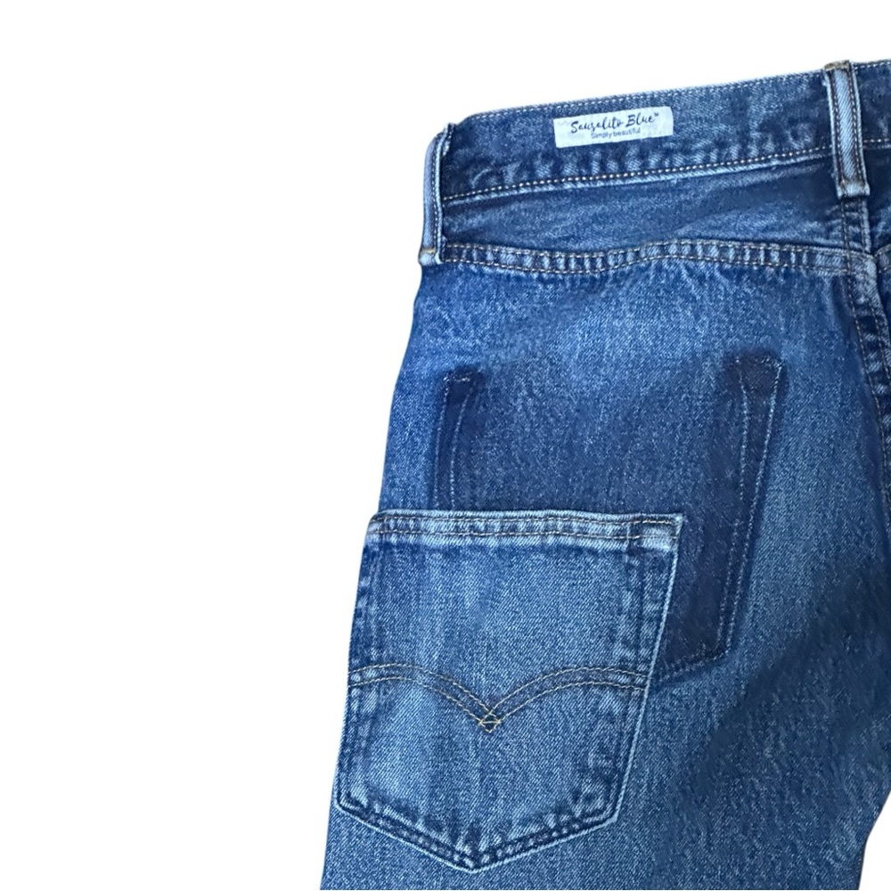 Levi's x Sausalito Blue Upcycled Patchwork 501 Denim Blue Jeans Size 29 x 30 - Picture 5 of 8